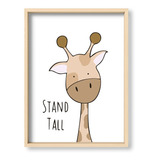Cuadros Bebes 30x40 Box Natural Stand Tall Giraffe