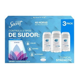 Secret Clinical Strength Crema Antitranspirante 3pz De 45gr Fragancia Light And Fresh