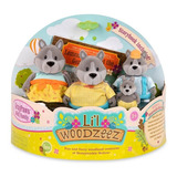 Lil Woodzeez 6462 Set Familia De Lobos X4 Figuras Animales