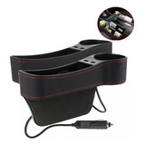 Funda Negra Para Asiento De Coche Con Organizador Usb C, 2 P