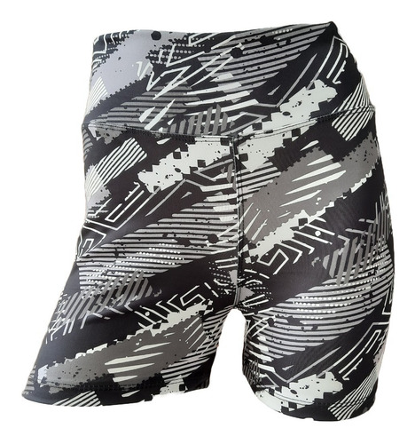 Calza Corta Short Deportiva Estampada Mujer Lycra Gym  