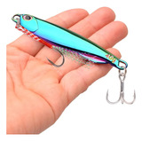 Chispa Señuelos Pesca Doble Anzuelo Azul - Dorado 66mm 20g