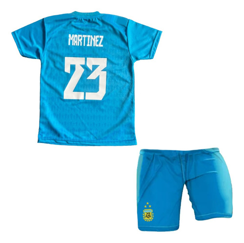 Argentina Camiseta + Short Dibu Martinez Celeste Solo 14