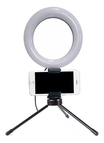 Ring Light De Mesa 16cm Cor Branca-quente E Branca-fria Cor Da Estrutura Preto Cor Da Luz Branco-quente 110v/220v