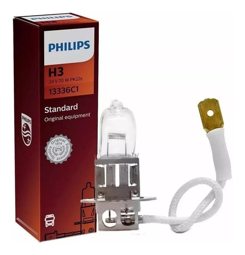 10 Lâmpadas Farol H3 24v Original Philips Caminhão E Ônibus