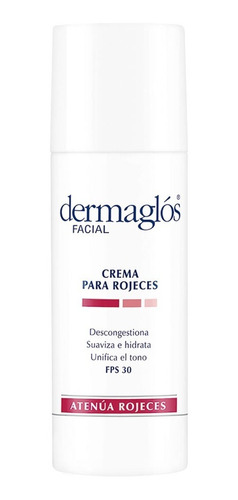 Dermaglós Facial Emulsión Para Rojeces Fps30 Hidratante Descongestiona Pieles Con Rosácea