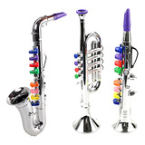 3 Instrumentos Musicales Para Niños, Clarinete, Saxofón Y Tr