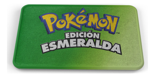 Tapete Pokémon Edición Esmeralda Logo Baño Lavable 50x80cm