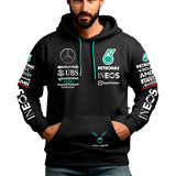 Sudadera Hamilton Mercedes Benz De Estilo Y Pasión Negra