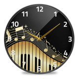 Alaza Notas Musicales Con Teclas De Piano, Reloj De Pared, F