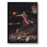 Pôster Quadro Lebron James Moldura 33x44 Cm #8