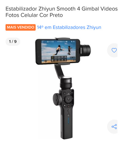 Estabilizador Zhiyun Smooth 4 Gimbal Video Foto Celular 