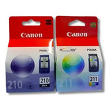 Pack Canon 210-211 Original Negra Y Color