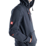 Buzo Moto Black Hoodie Con Protecciones Qobu Avant Motos