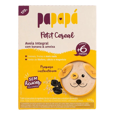 Cereal de Aveia Integral com Banana e Ameixa Petit Papapá 170g Alimentação Infantil Papinha de Aveia com Frutas Pronto para Consumo para Bebês e Crianças | MercadoLivre