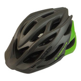 Capacete Ciclismo Absolute Wild Com Pisca Cinza E Verde