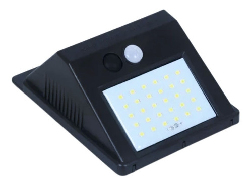 Luz Arandela Solar Com Sensor De Movimento 20 Leds 6500k Cor Preto 110v/220v