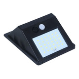 Luz Arandela Solar Com Sensor De Movimento 20 Leds 6500k Cor Preto 110v/220v