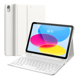 Funda Con Teclado Marca Chesona / Para iPad 10.9  / White.