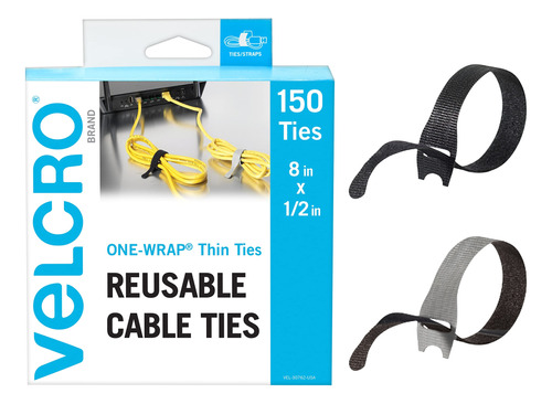 Velcro Brand Paquete De 150 Bridas Para Cables, Reemplaza La