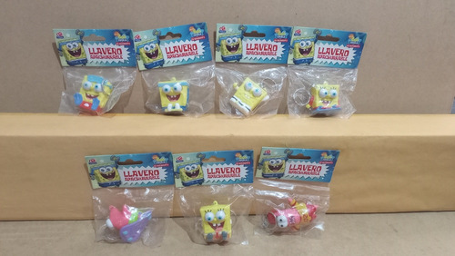 Colección Completa De Llaveros Apachurrables Bob Esponja