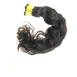 Cabelo Humano Liso Ondulado Virgem 50cm, 150gr Pontas Cheias Cor Castanho