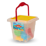 Cubo De Playa Para Niños Con Moldes Y Pala - Merco Toys