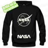 Sudadera Nasa Modelo 2 Brilla En La Oscuridad Hoodie Unisex