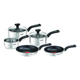 Set De Sartenes Tefal Comfort Max De Acero Inoxidable 5 Piez