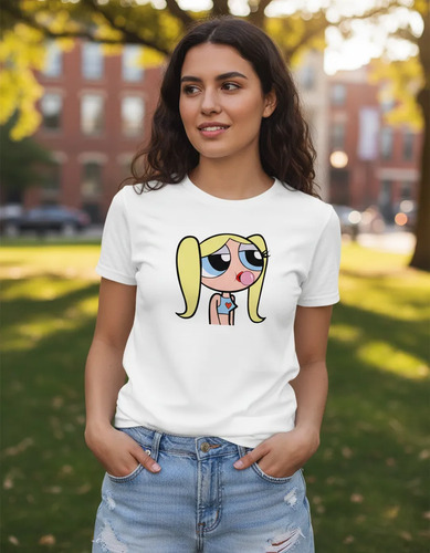 Playera De Las Chicas Super Poderosas Adolescentes Burbuja