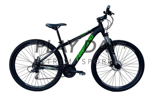 Bicicleta Firebird Aluminio R29 Disco 21v Negro/verde