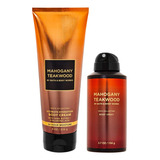 Mahogany Teakwood Spray Y Crema Caballero Bath & Body Works