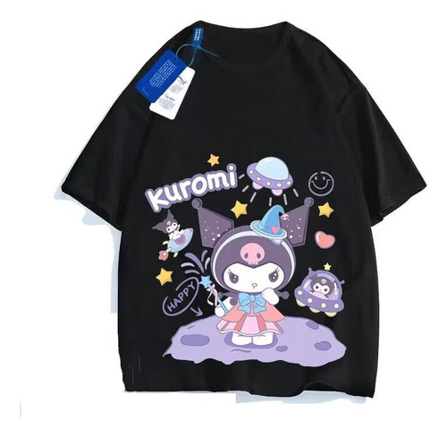 Camiseta De Manga Corta Con Estampado De Anime Kuromi Astron