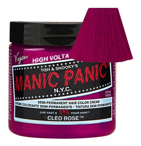 Tinte En Crema Semipermanente Manic Panic Cleo Rosa