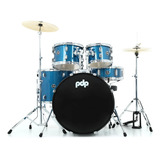 Bateria Completa Pdp Center Stage Royal Blue Sparkle