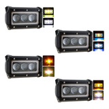 Faro Barra 3 Hiper Led Lupa 9d Bicolor Ojo Angel 5 PuLG