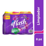 Limpiador Multiusos Flash Lavanda 1.25 Lt Pack De 8 Pza