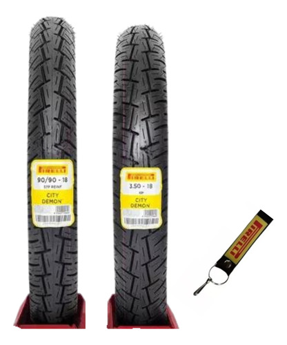  Llantas 350-18 Y 90/90-18 Pirelli City Demon.(n045)(n046)