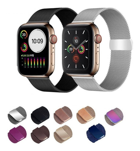 Pack 2 Correas Milanese Apple Watch 38 40 42 Y 44 Mm