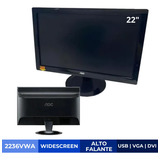 Monitor Aoc 22 Polegadas Widescreen C/ Nf E Garantia + Cabos