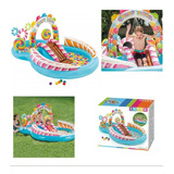 Alberca Inflable Infantil Tobogan Candy Zone Dulces Intex