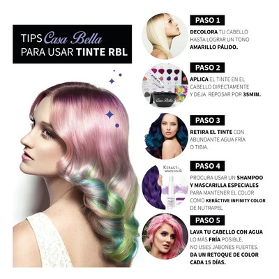 Tintes Rbl Tubo De 90g (colores Fantasía) Nutrapel Color Mora Azul (Pastel) | Meses sin interés