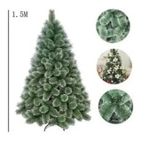Árvore Pinheiro De Natal Luxo Verde Nevada 1,5m 260 Galhos