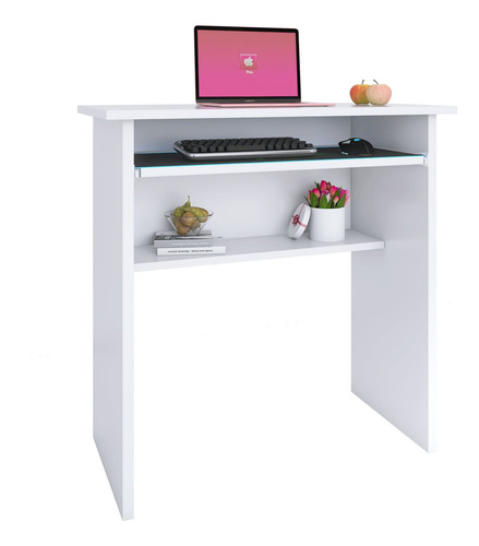 Escrivaninha Mesa De Computador Multiuso Branco