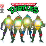 Tortugas Ninja Muñecos C/ Luz Juguetes 4 Figuras Articuladas