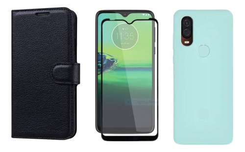 Kit 2 Capas+ Película Para Moto G8/ G9 Play/ G10/ G53/ G60