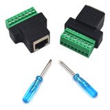 Kework - 2 Adaptadores De Red Rj45 Ethernet 8p8c Hembra A Av