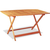 Mesa Plegable Madera Eucaliptus 1.40x0,80 Lan Hogar 