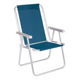 Cadeira De Praia Alta Alumínio Conforto 120 Kg Mor
