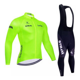 Roupa Ciclismo Strava Camiseta E Bretelle Forro 20d Foxfire